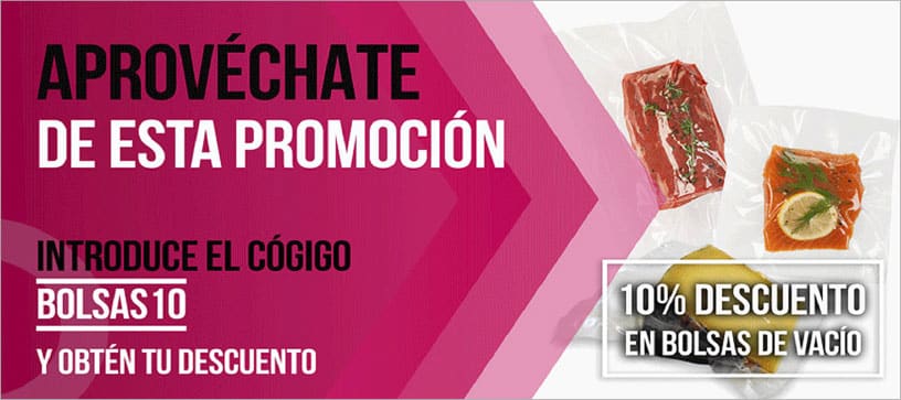 Aprovéchate de esta promoción: Bolsas de vacío con 10% de descuento