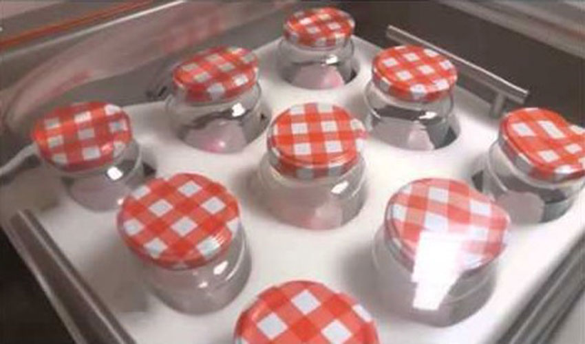 Ajustarse Al borde Consciente Envasado al vacío de tarros de cristal - Conservación de alimentos |  Máquinas Febal