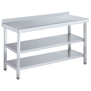 Mesa de trabalho 600x500x850 mm com 2 prateleiras. Mesa de trabalho 600x500x850 mm com 2 prateleiras.