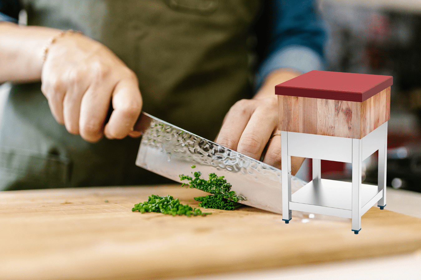 pilones y mesas de corte para hosteleria